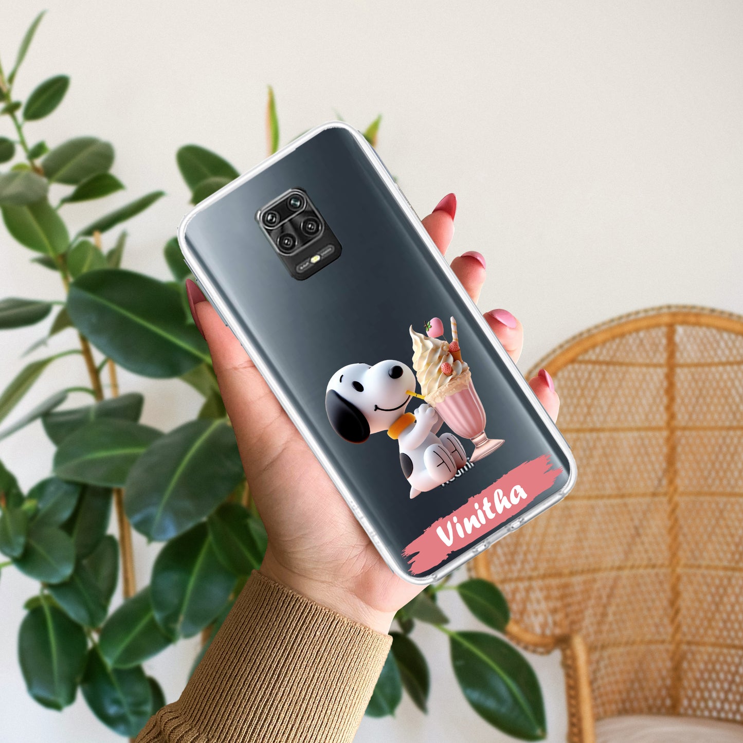 Snoopy Customize Transparent Silicon Case For Redmi/Xiaomi