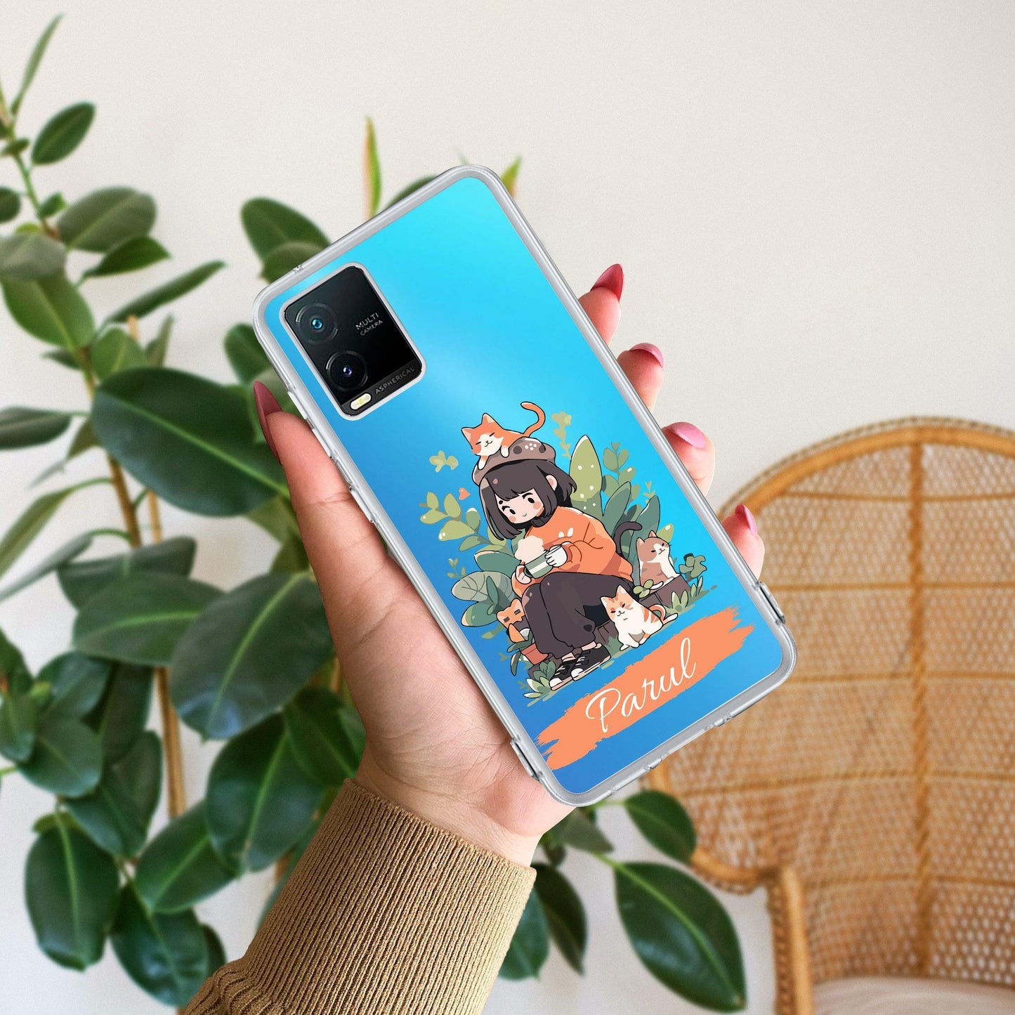 Cat Lover Customize Transparent Silicon Case For Vivo - ShopOnCliQ