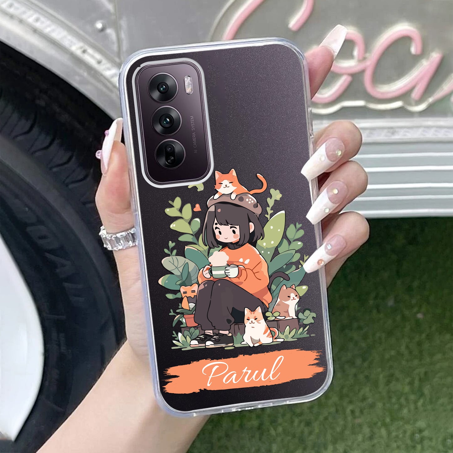 Cat Lover Customize Transparent Silicon Case For Oppo