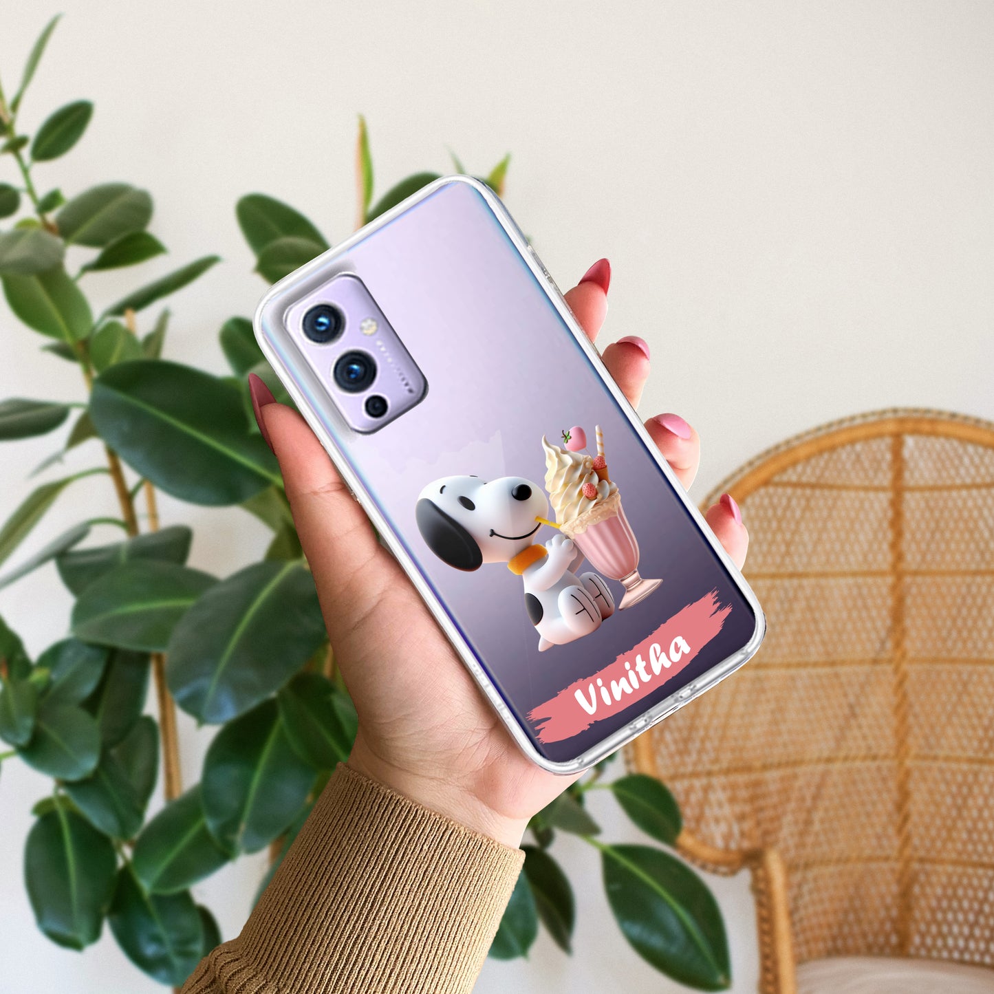 Snoopy Customize Transparent Silicon Case For OnePlus