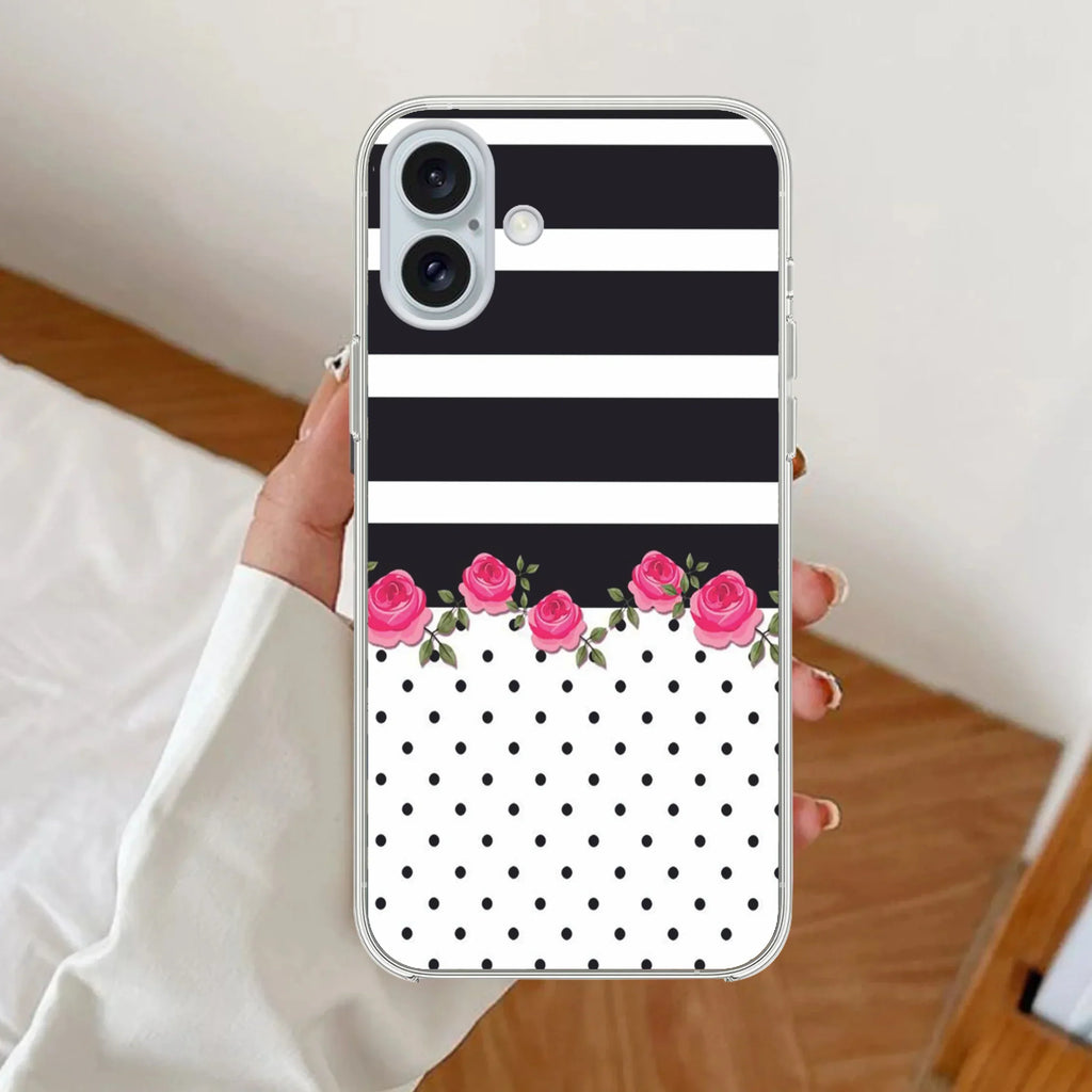 Elegant Rose Parad Anti Yellow Clear Case For iPhone 16 Plus