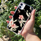 Retro Floral Transparent Silicon Case For iPhone 14
