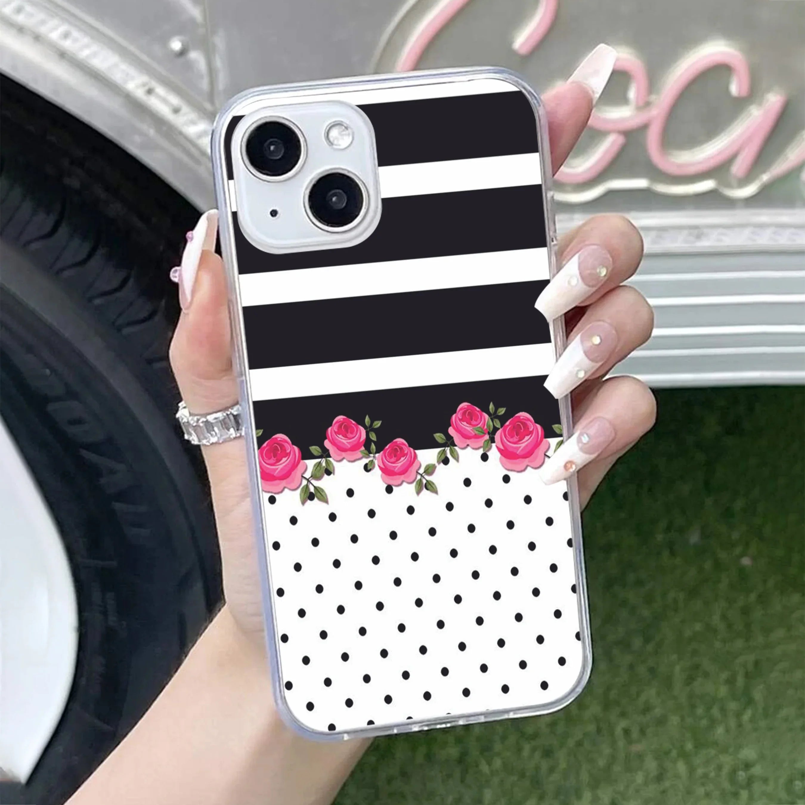 Elegant Rose Parad Transparent Silicon Case For iPhone - ShopOnCliQ