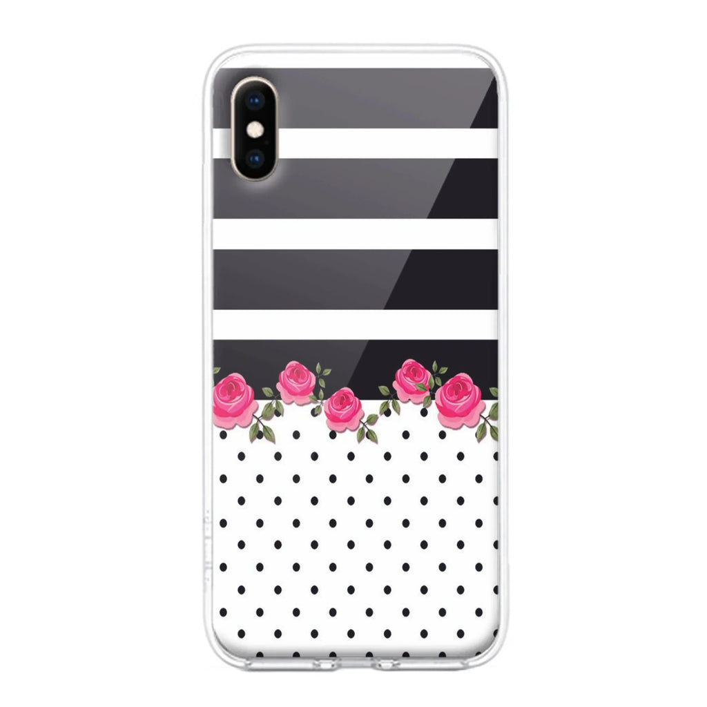 Elegant Rose Parad Transparent Silicon Case For iPhone