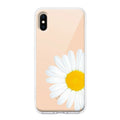 Daisy Flower Anti Yellow Clear Case For iPhone X/Xs