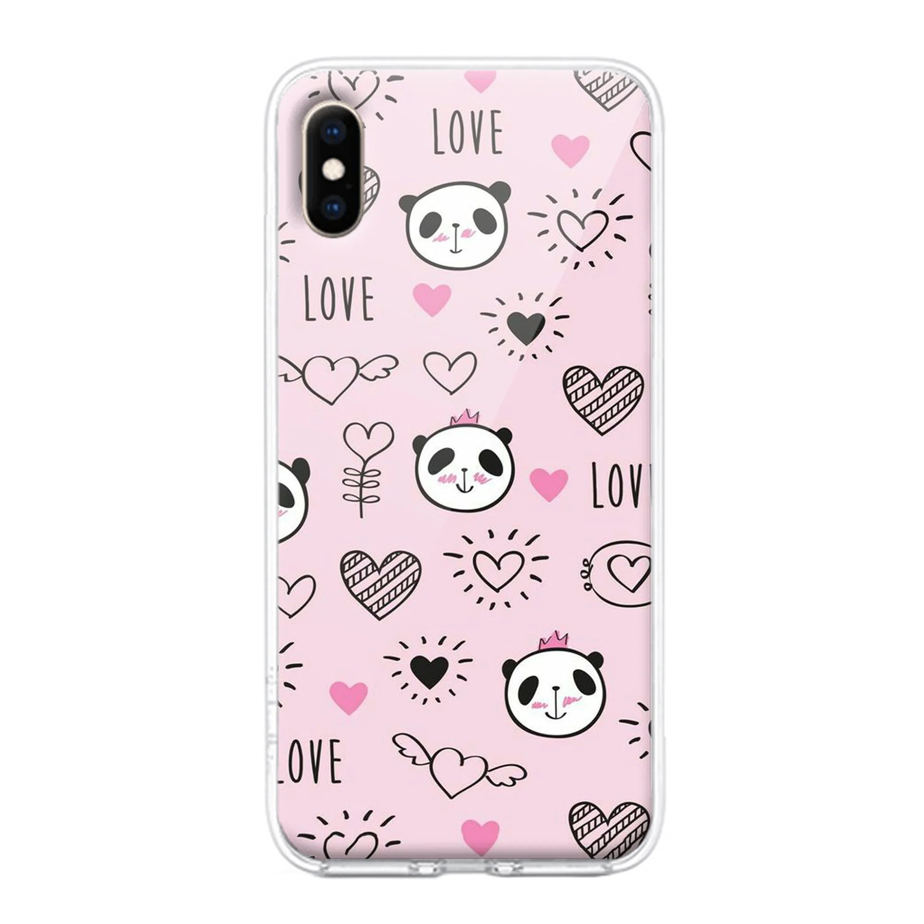 Cute Pink Panda Transparent Silicon Case For iPhone - ShopOnCliQ