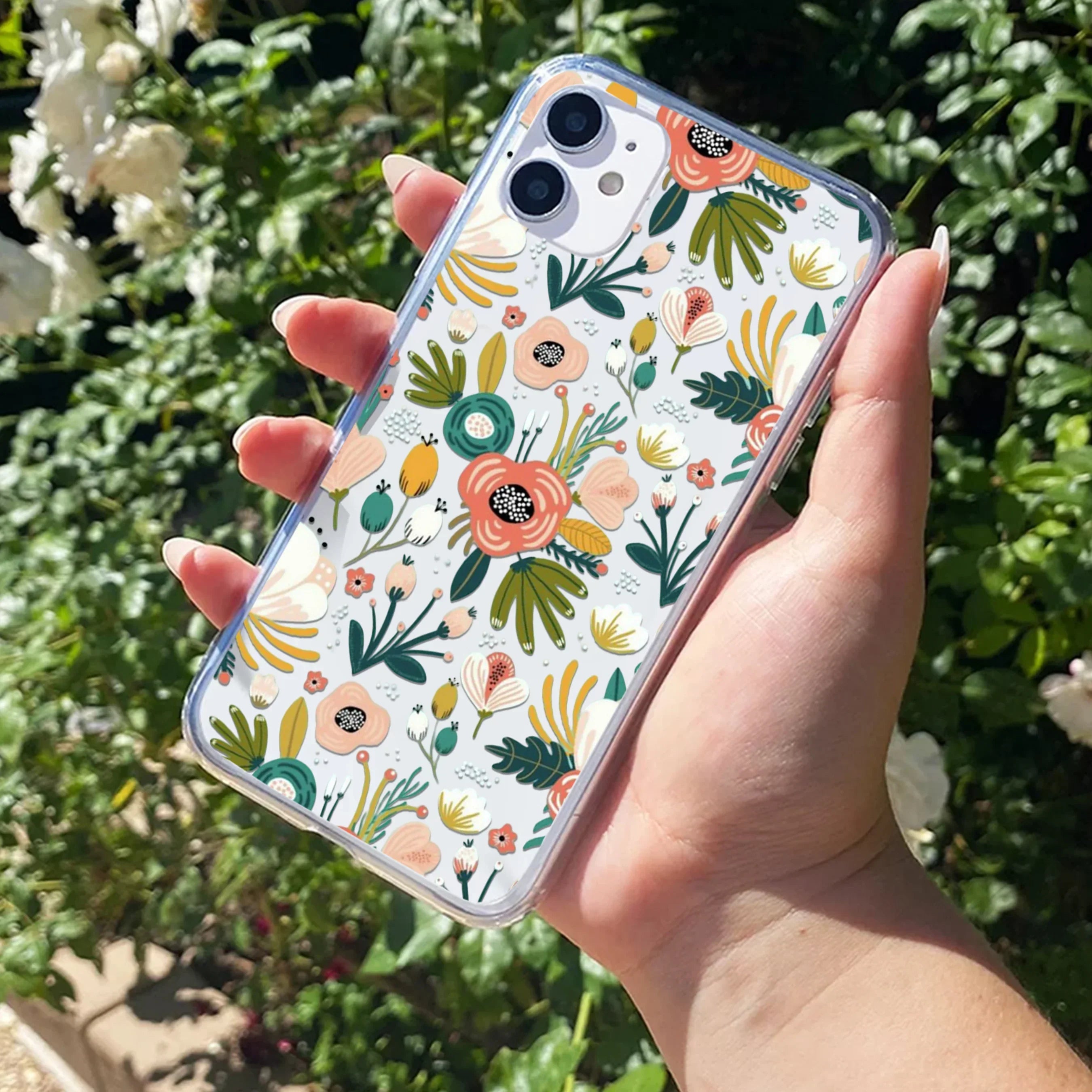 Bloom Carnival Transparent silicon case For iPhone 12 Mini