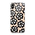 Black and White Flower Transparent Silicon case For iPhone X/Xs