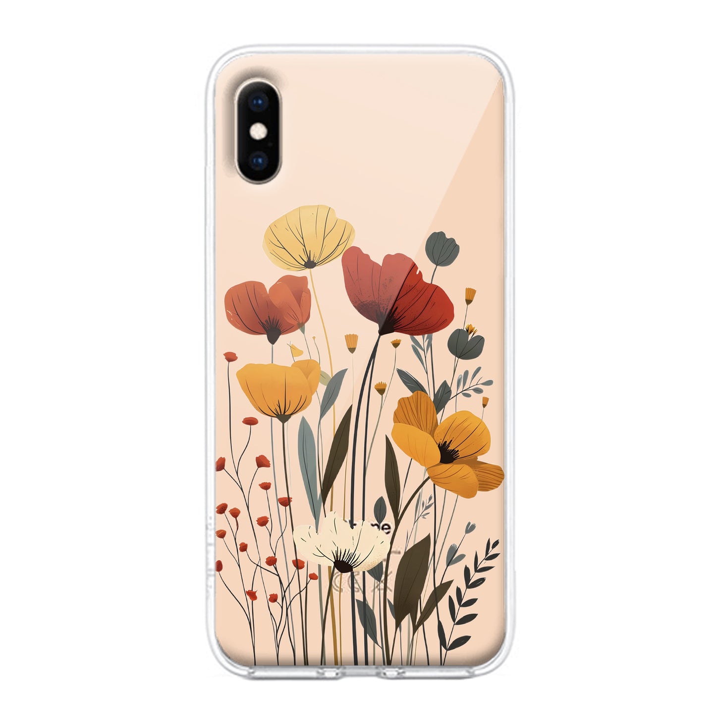 Vintage Wildflower Transparent Silicon Case For Google