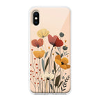 Vintage Wildflower Transparent Silicon Case For iPhone