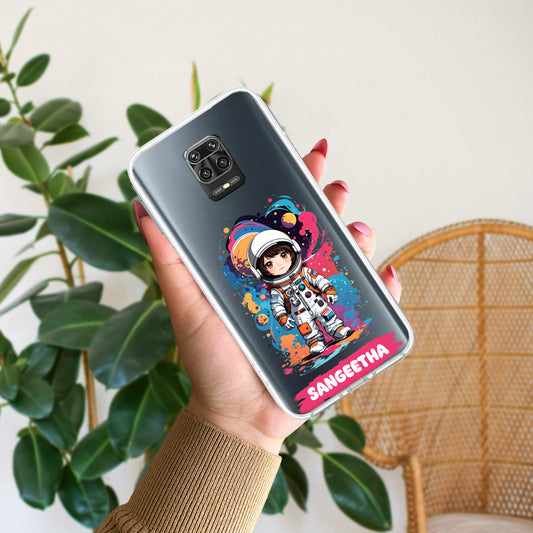 Astronaut Customize Transparent Silicon Case For Poco