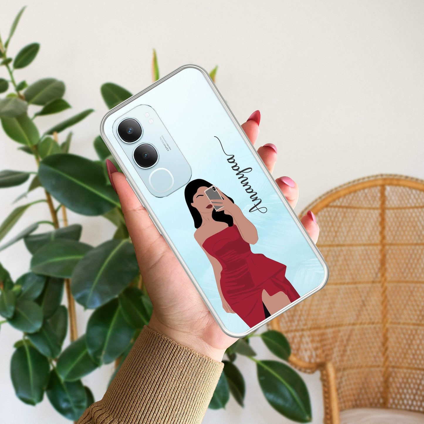 Scarlet Selfie Customize Transparent Silicon Case For Vivo