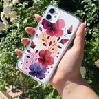 Stunning Floral Transparent Silicon Case For iPhone 14
