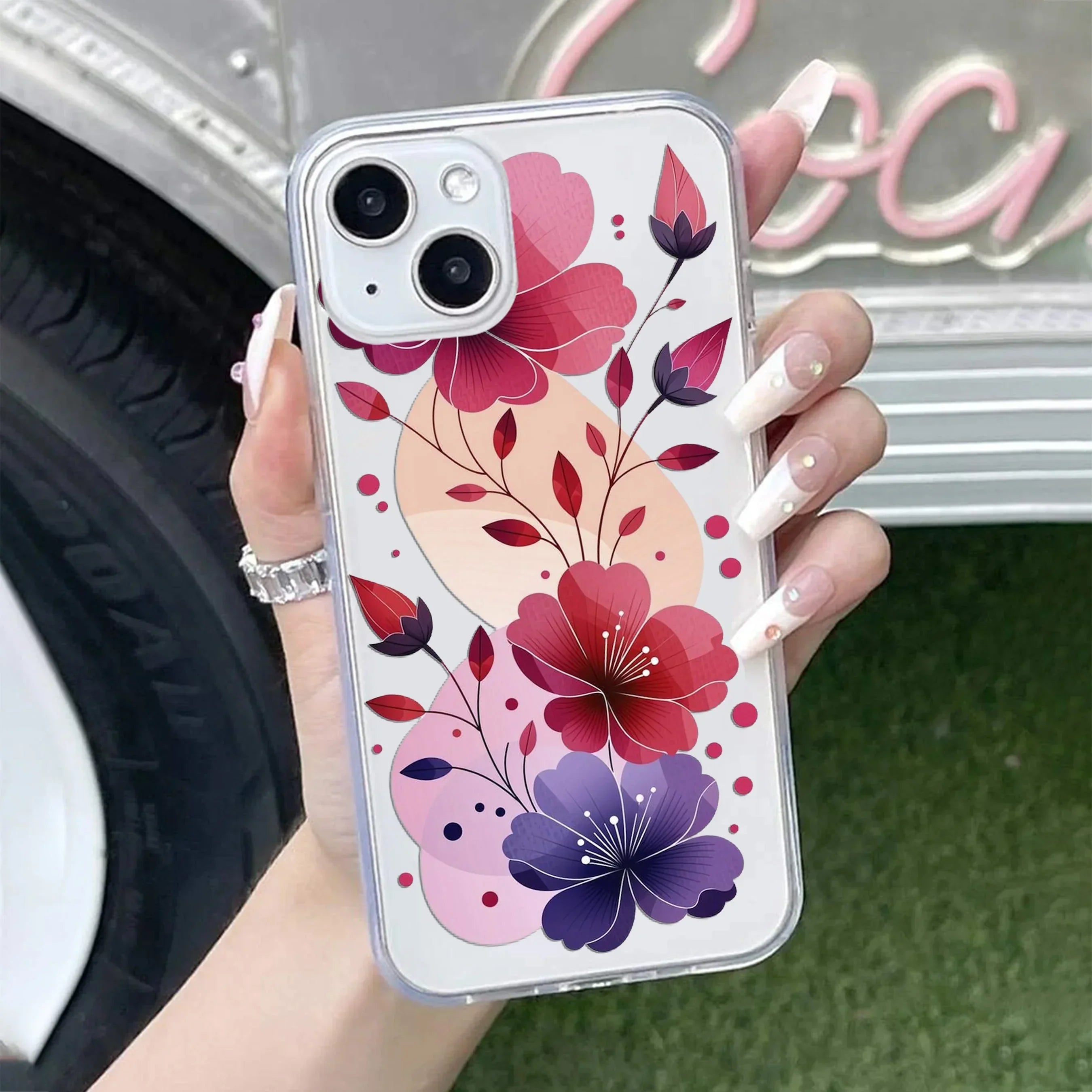 Stunning Floral Transparent Silicon Case For Google Pixel 8a 5G