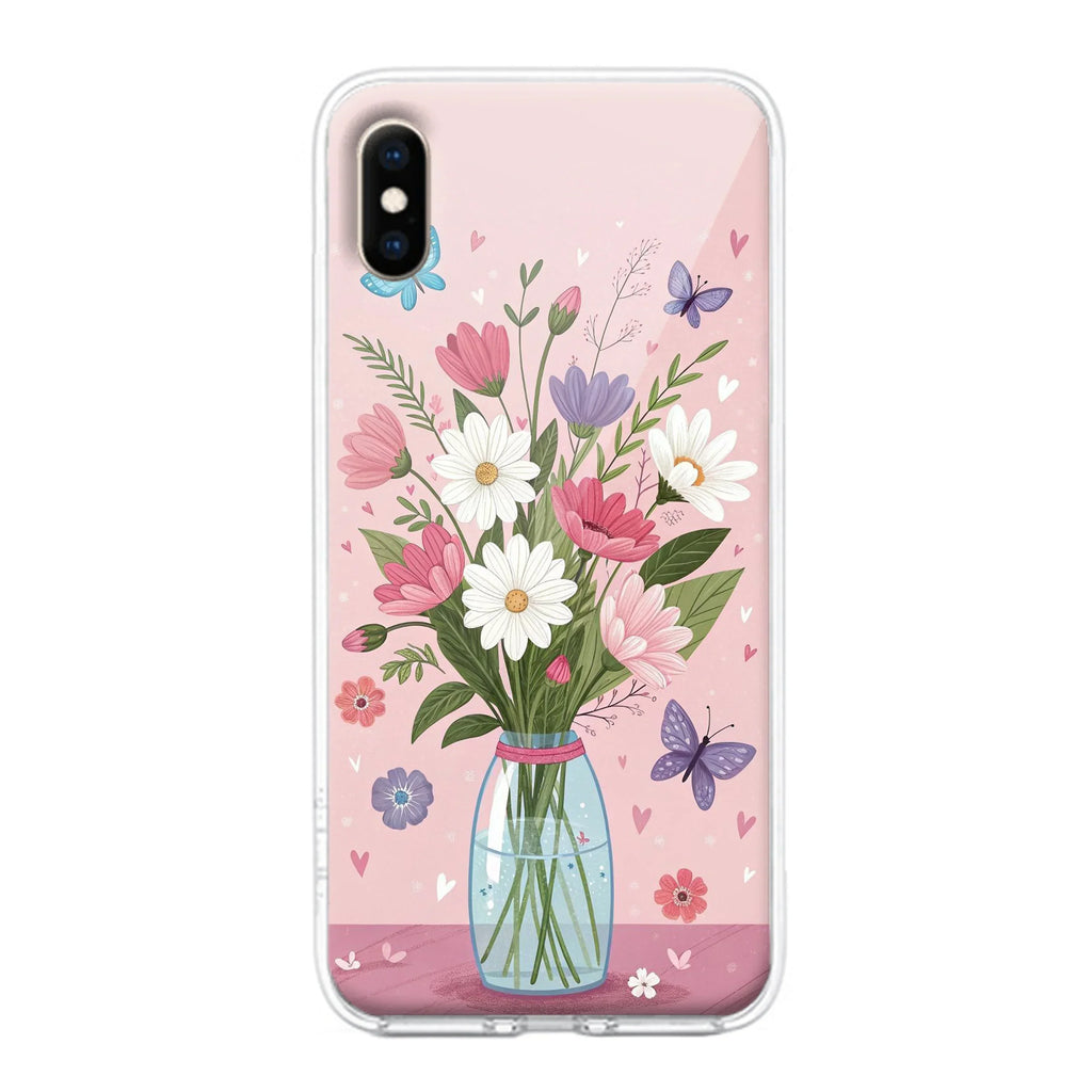 Spring in a Vase Transparent Silicon Case For iPhone 14 Pro Max
