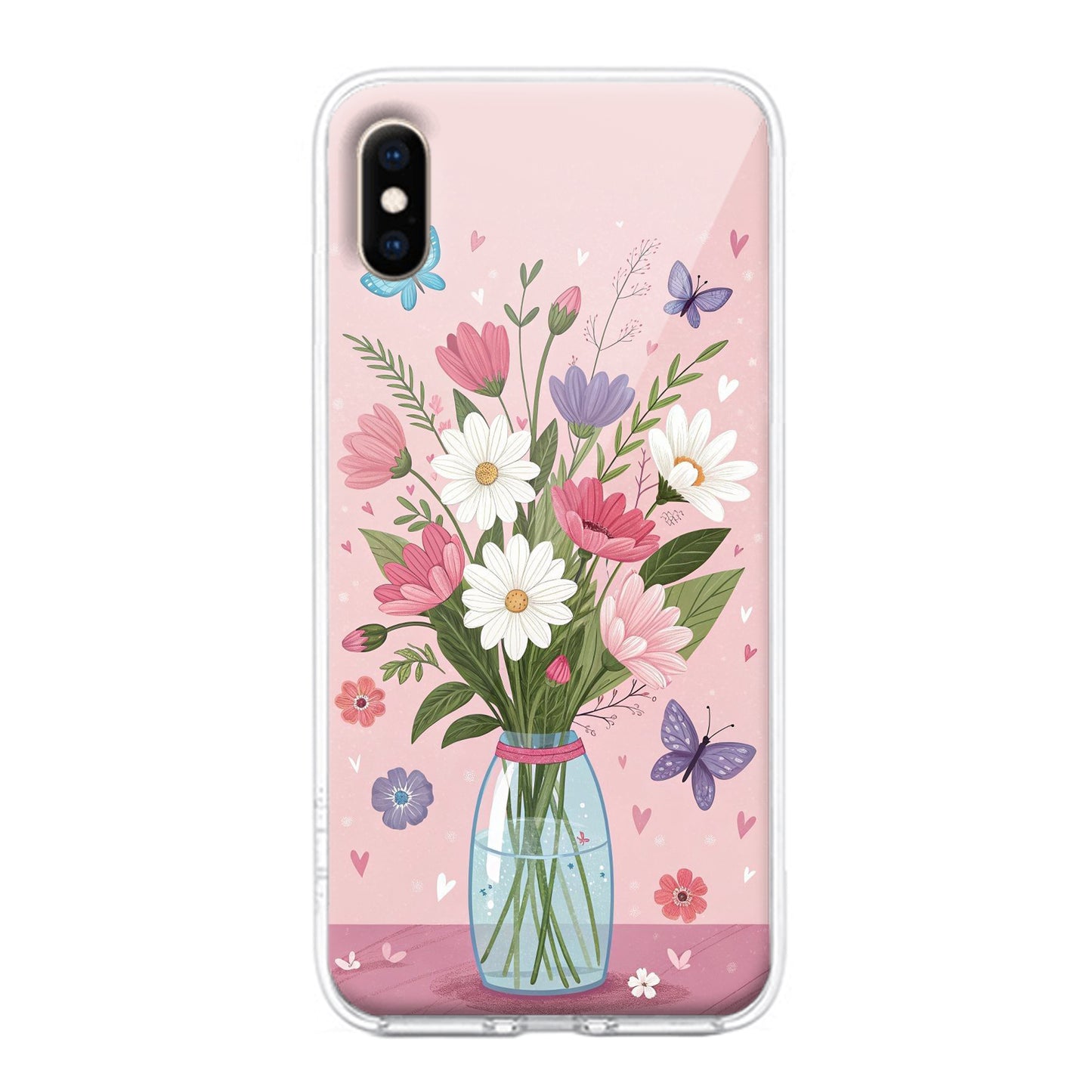 Spring in a Vase Transparent Silicon Case For iPhone