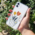 Minimal Flora Anti Yellow Clear Case For iPhone 11