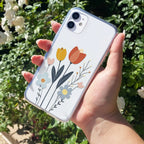 Minimal Flora Anti Yellow Clear Case For iPhone 11