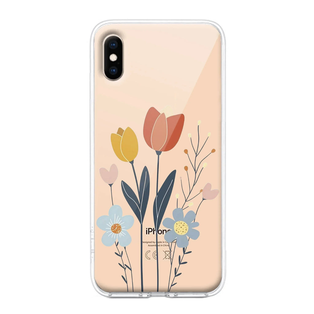 Minimal Flora Transparent Silicon Case For Google Pixel 9a 5G