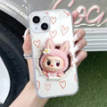 Labubu Trendy Transparent Silicon Case For iPhone 14 Plus