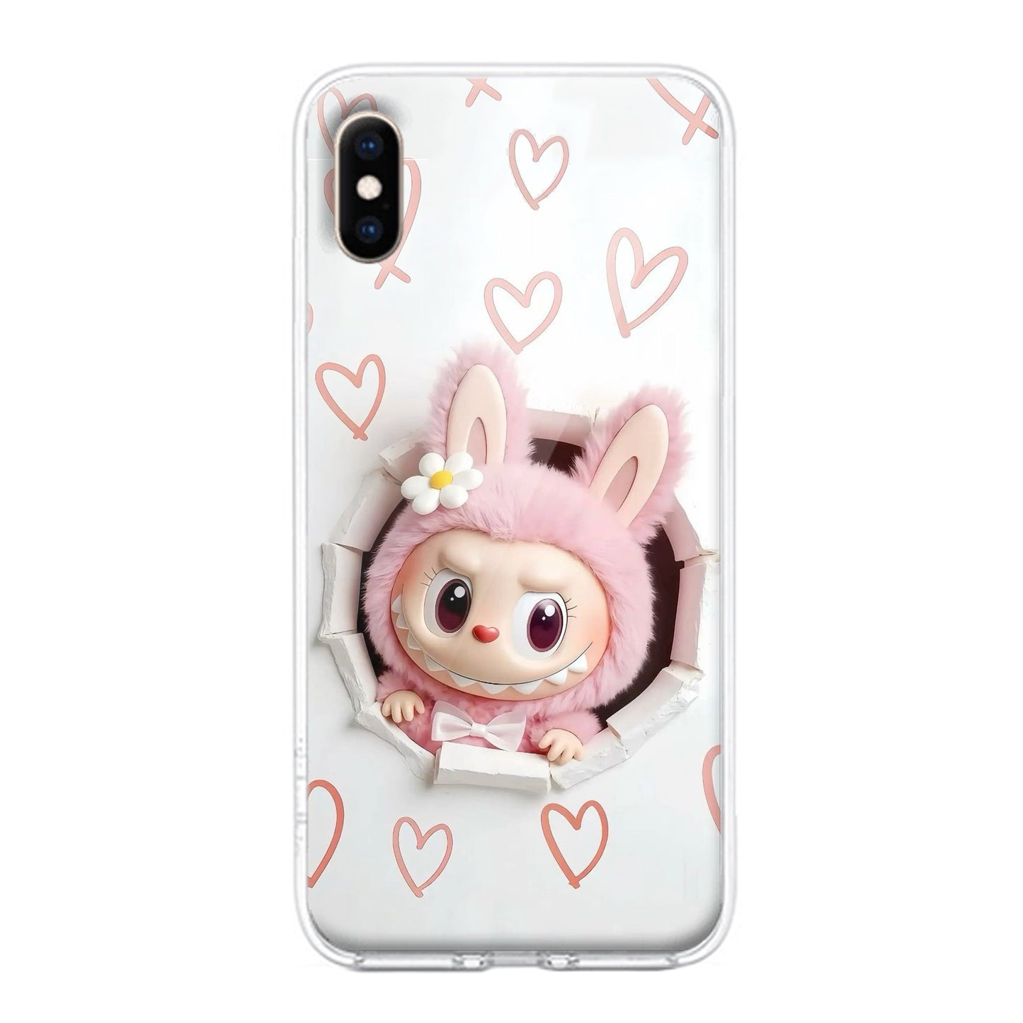 Labubu Trendy Transparent Silicon Case For Google