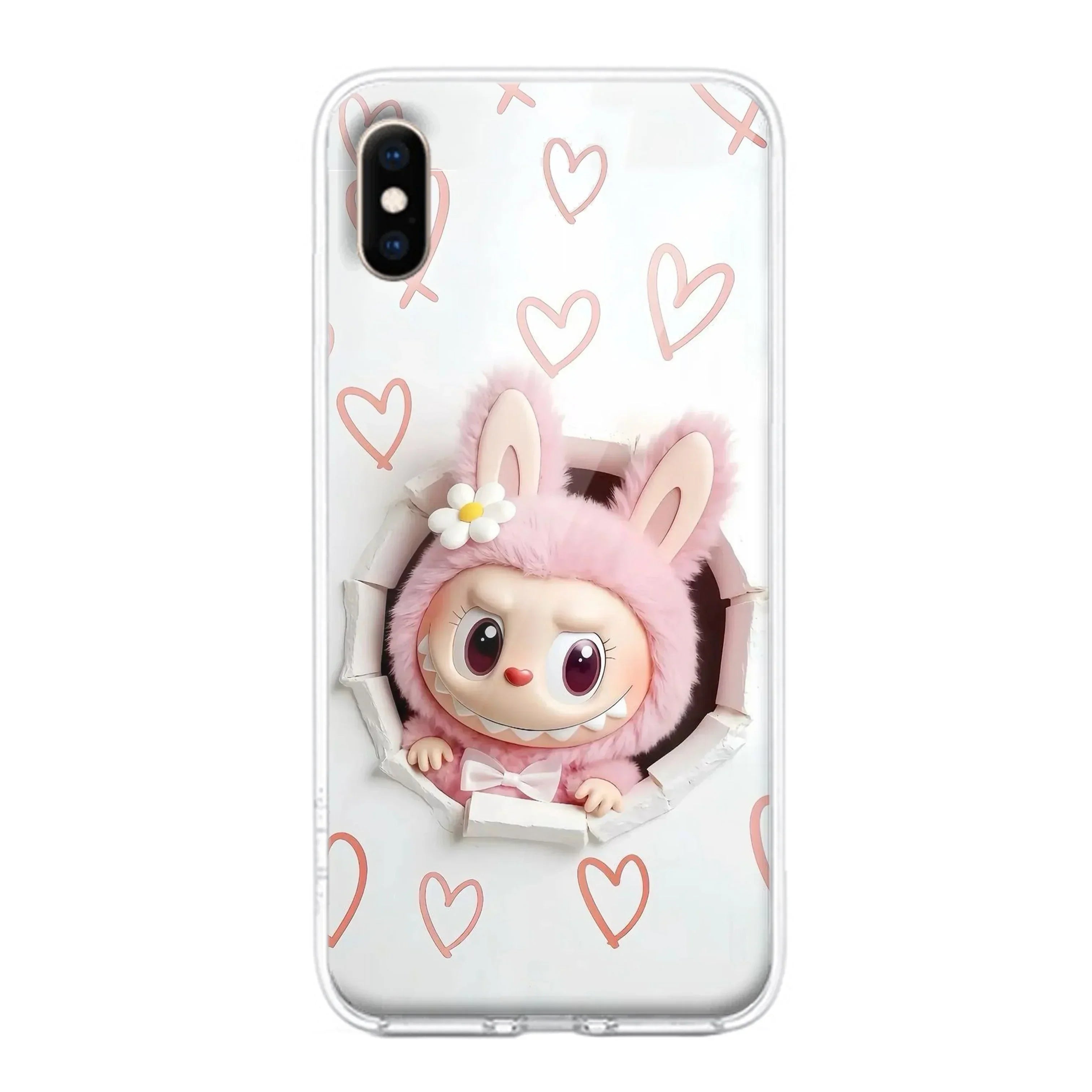 Labubu Trendy Transparent Silicon Case For Google Pixel 9a 5G
