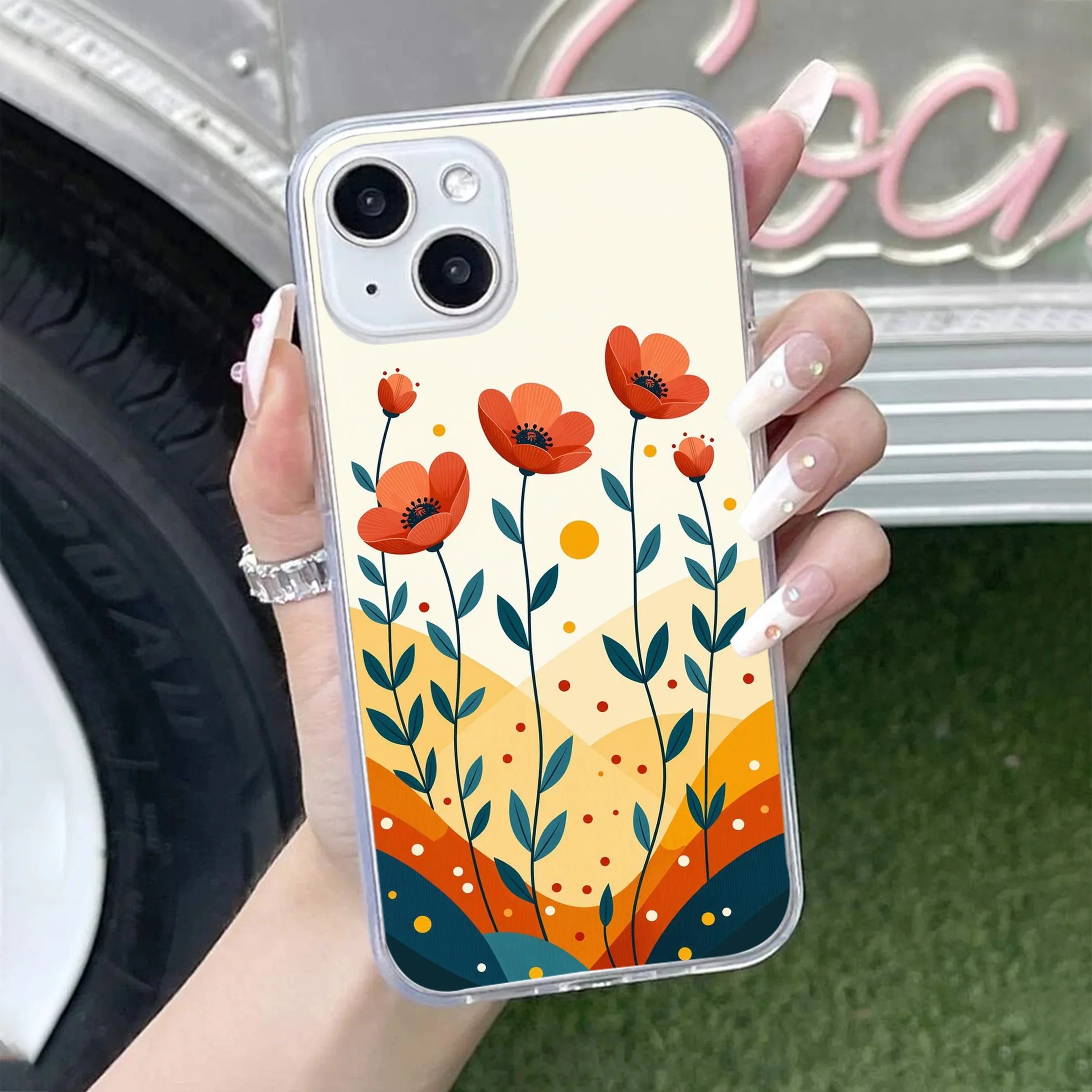 Hillside Bloom Transparent Silicon Case For iPhone - ShopOnCliQ