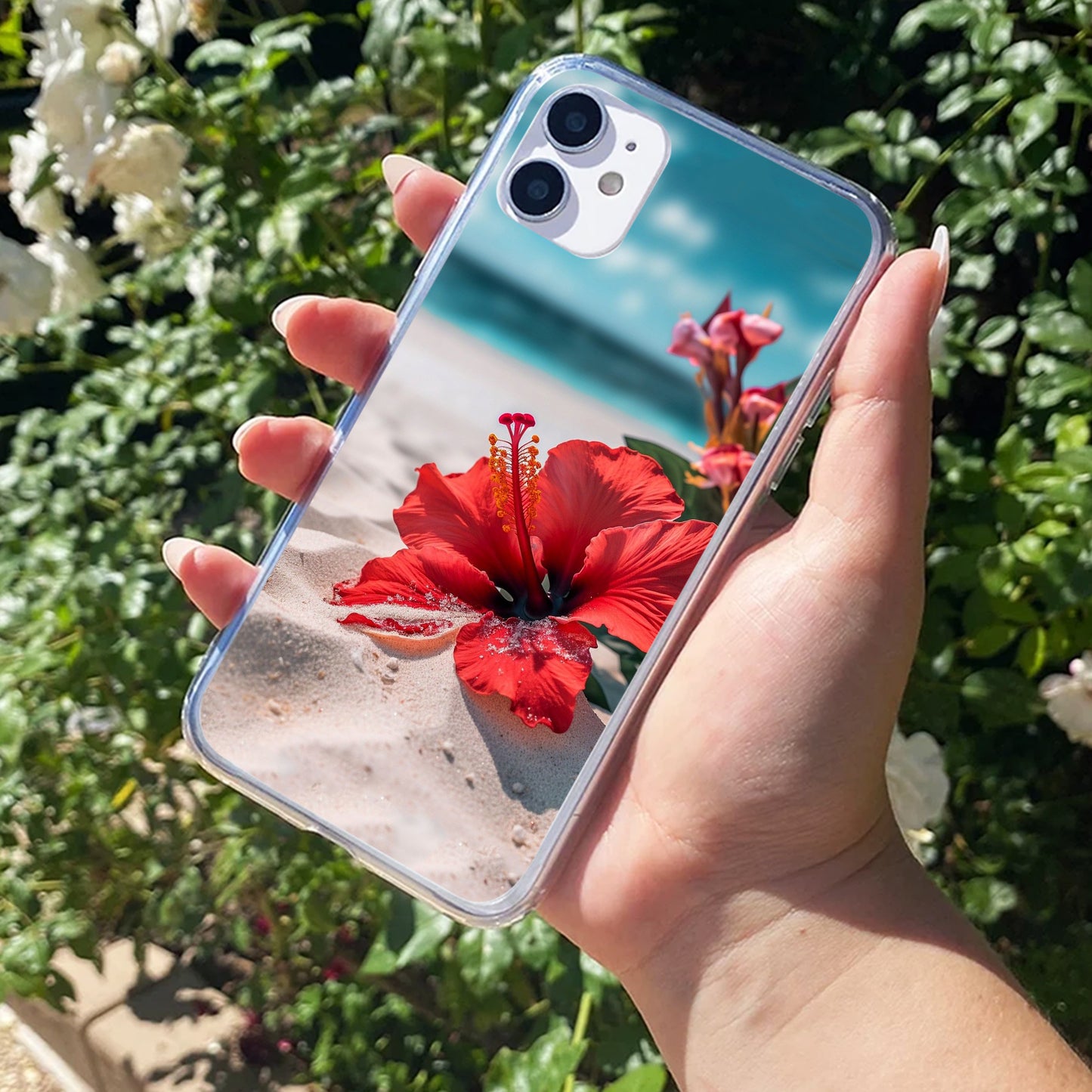 Gurhal Floral Transparent Silicon Case For iPhone