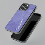 Customized luxury Purple leaves Glass Case Cover For iQOO - ShopOnCliQ