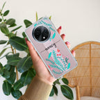 Blue Floral Customize Anti Yellow Case For Oppo F27 Pro Plus 5G