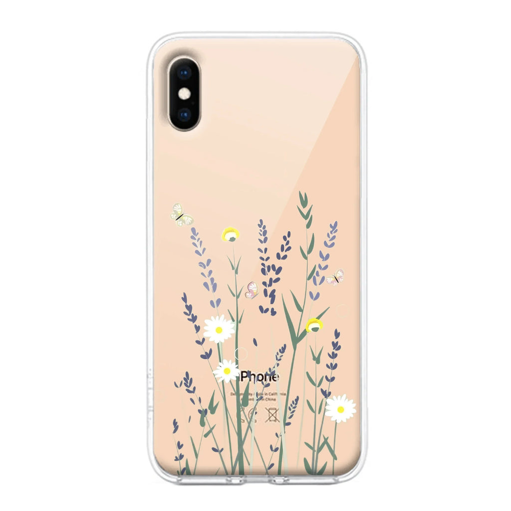 Floral Bush Transparent Silicon Case For iPhone