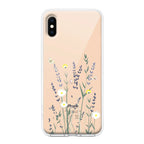 Floral Bush Transparent Silicon Case For iPhone