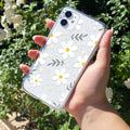 Daisy Bloom Anti Yellow Clear Case For iPhone 11