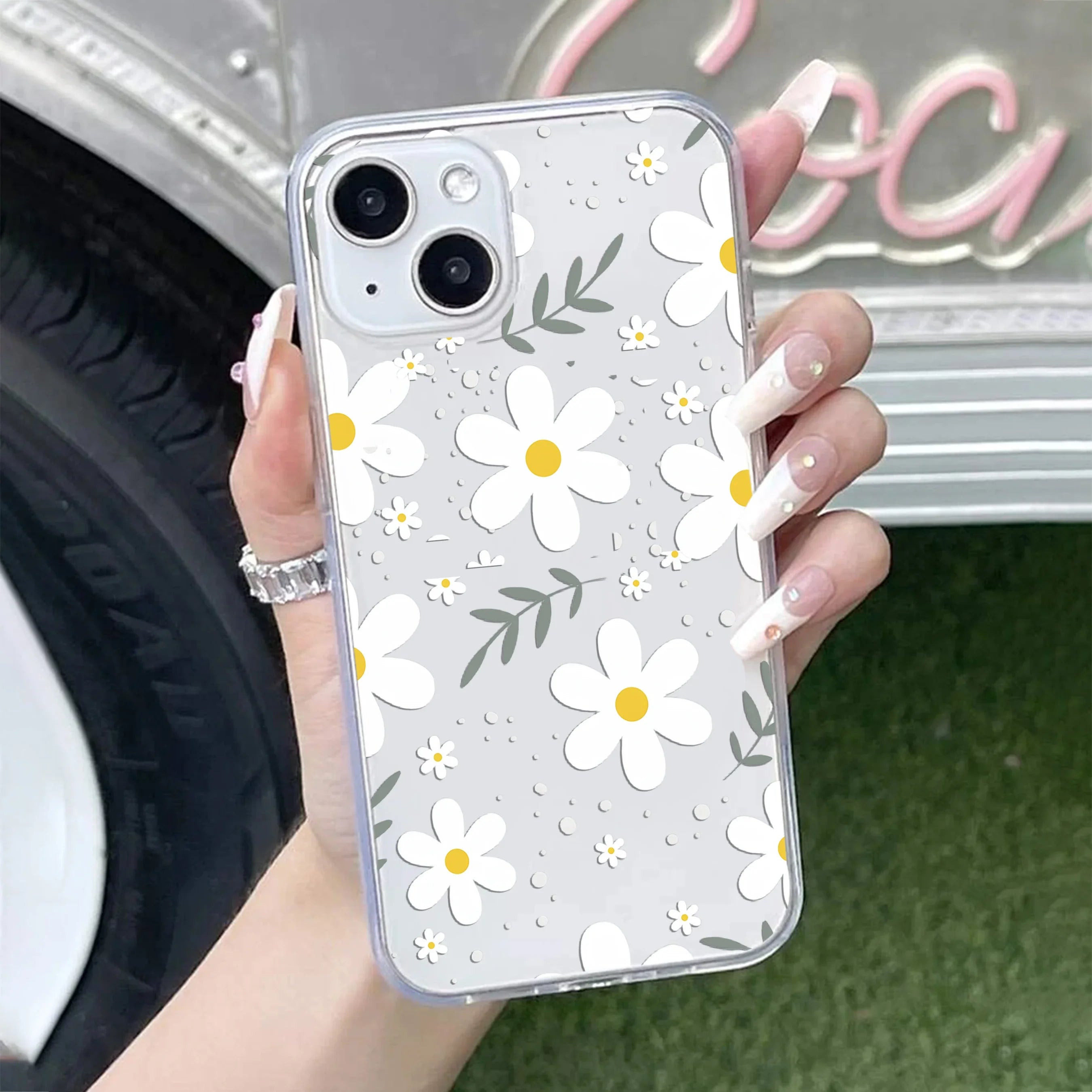 Daisy Bloom Transparent Silicon Case For iPhone - ShopOnCliQ