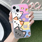 Cute Cat Transparent Silicon Case For Google Pixel 8a 5G