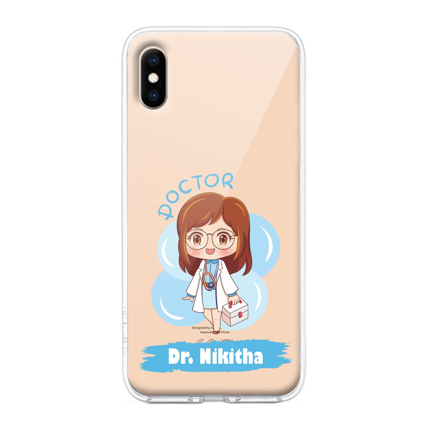 Future Doctor Customize Transparent Silicon Case For iPhone