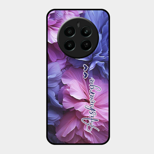 Perfect Customized Floral Glossy Metal Case Cover For Realme