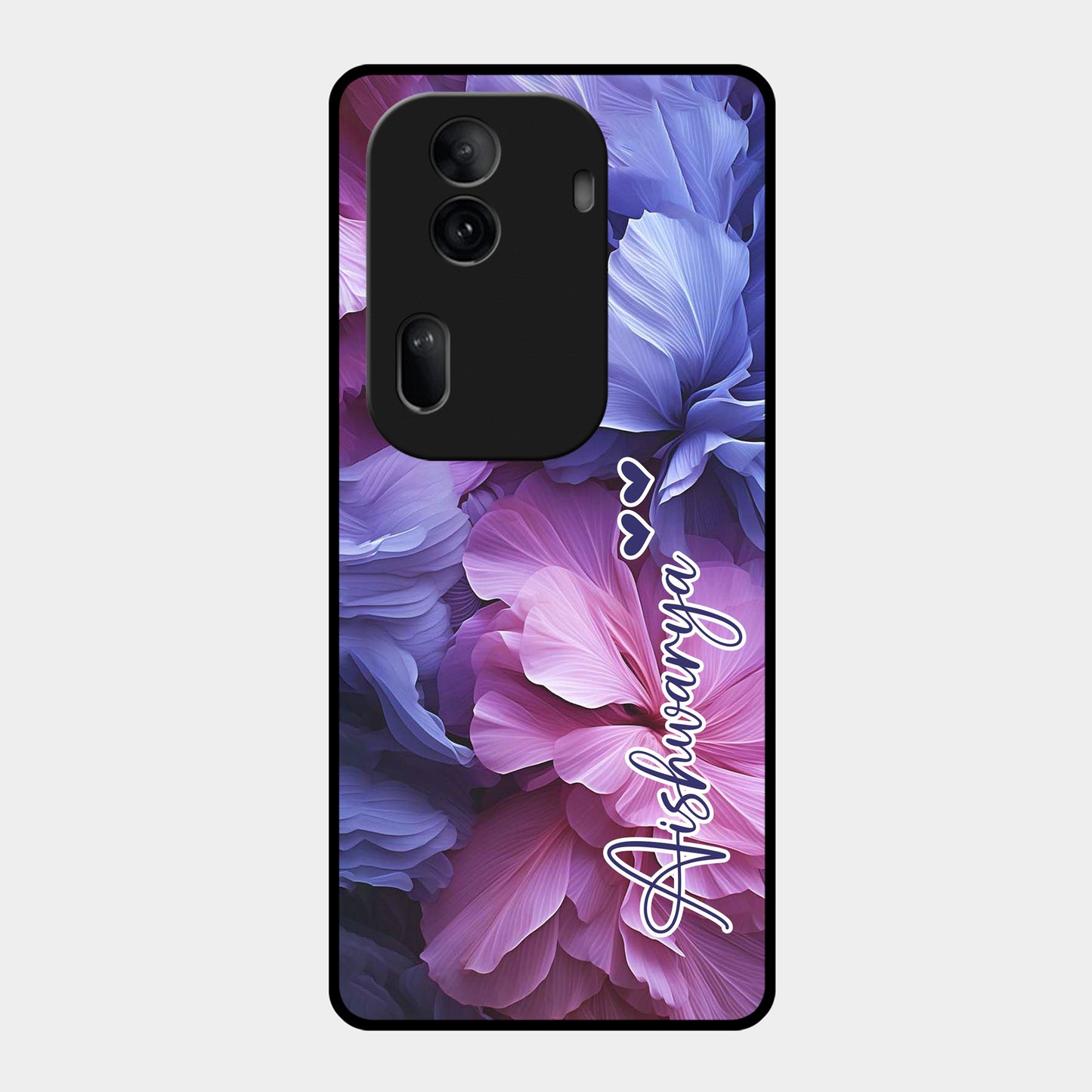 Perfect Customized Floral Glossy Metal Case Cover For Oppo