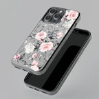 Retro Floral Glossy Glass Case Cover V2 For iQOO - ShopOnCliQ
