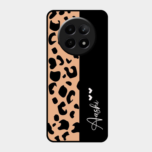 Leopard Glossy Metal Case Cover For Realme
