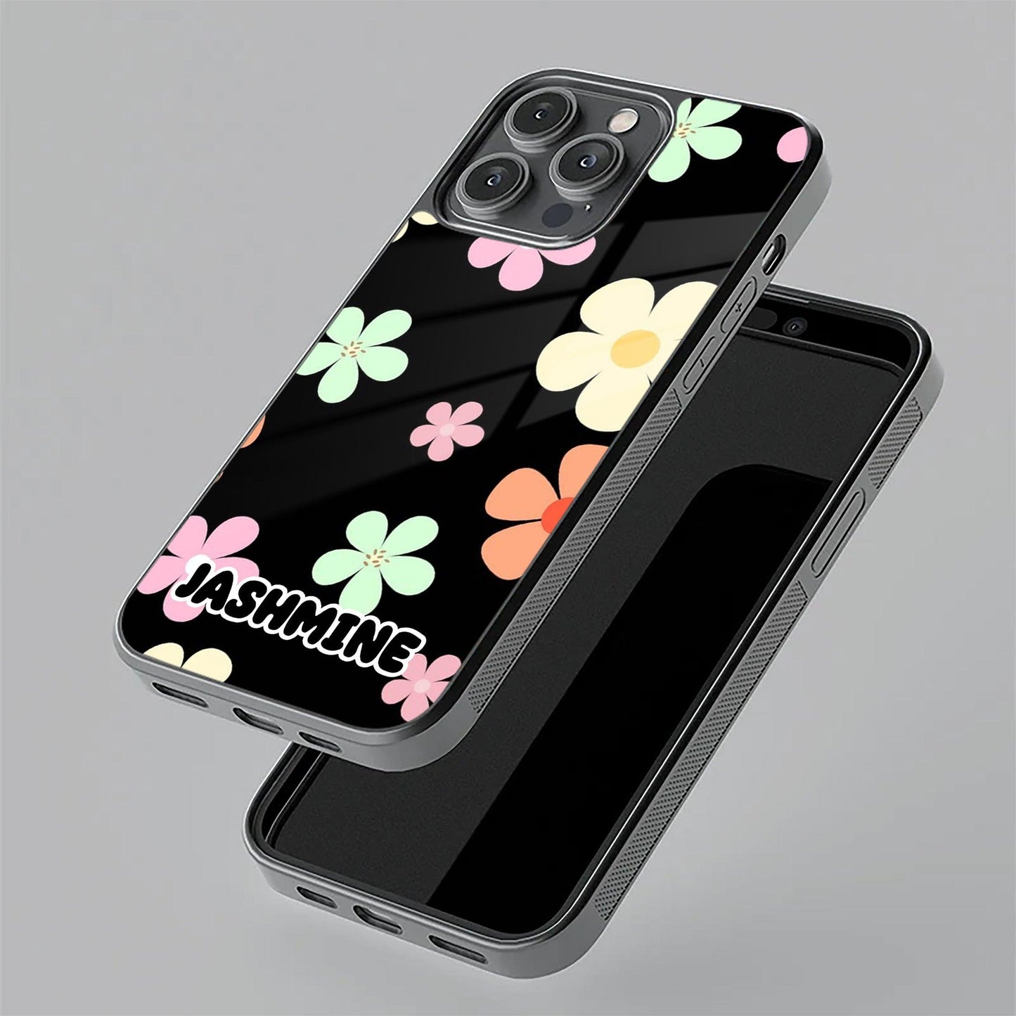 Colorfull Daisy Floral Glass Case Cover For Vivo