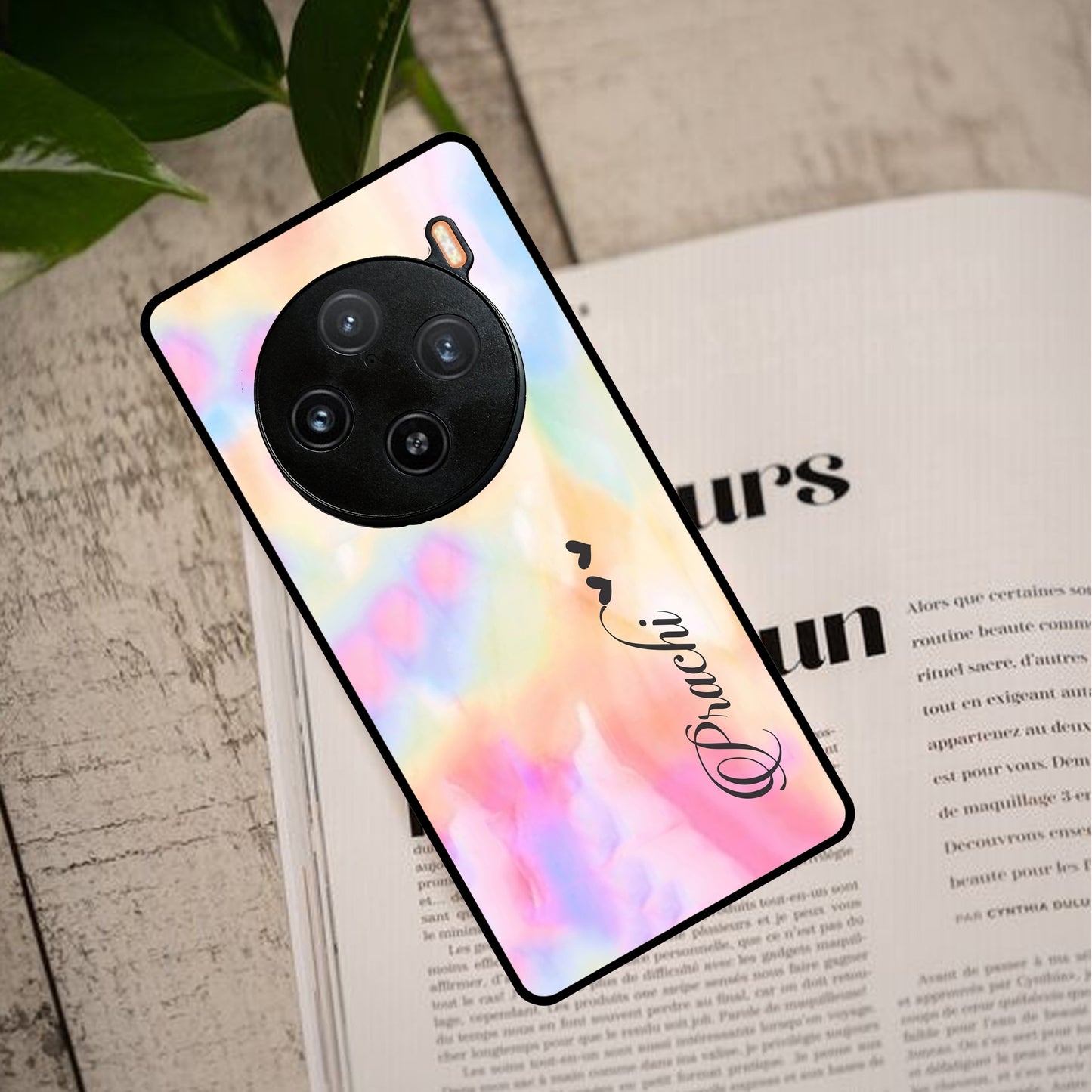 Customized Rainbow Glossy Metal Case Cover For Vivo