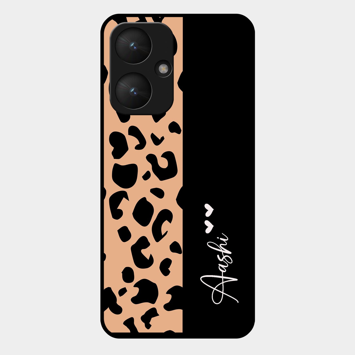 Leopard Glossy Metal Case Cover For Redmi