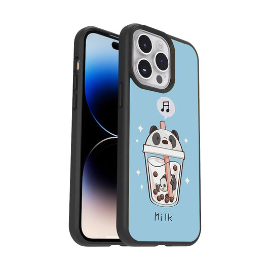 Cartoon Milk Tea We Bare Bears Glossy Metal Case Cover For Poco