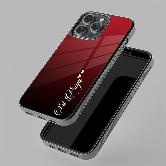 Customize Name Gradient Glass Case Cover Red Wine For Vivo - ShopOnCliQ