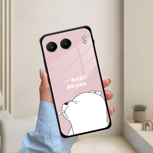 We Bare Bears Pink Glossy Metal Case Cover For OnePlus