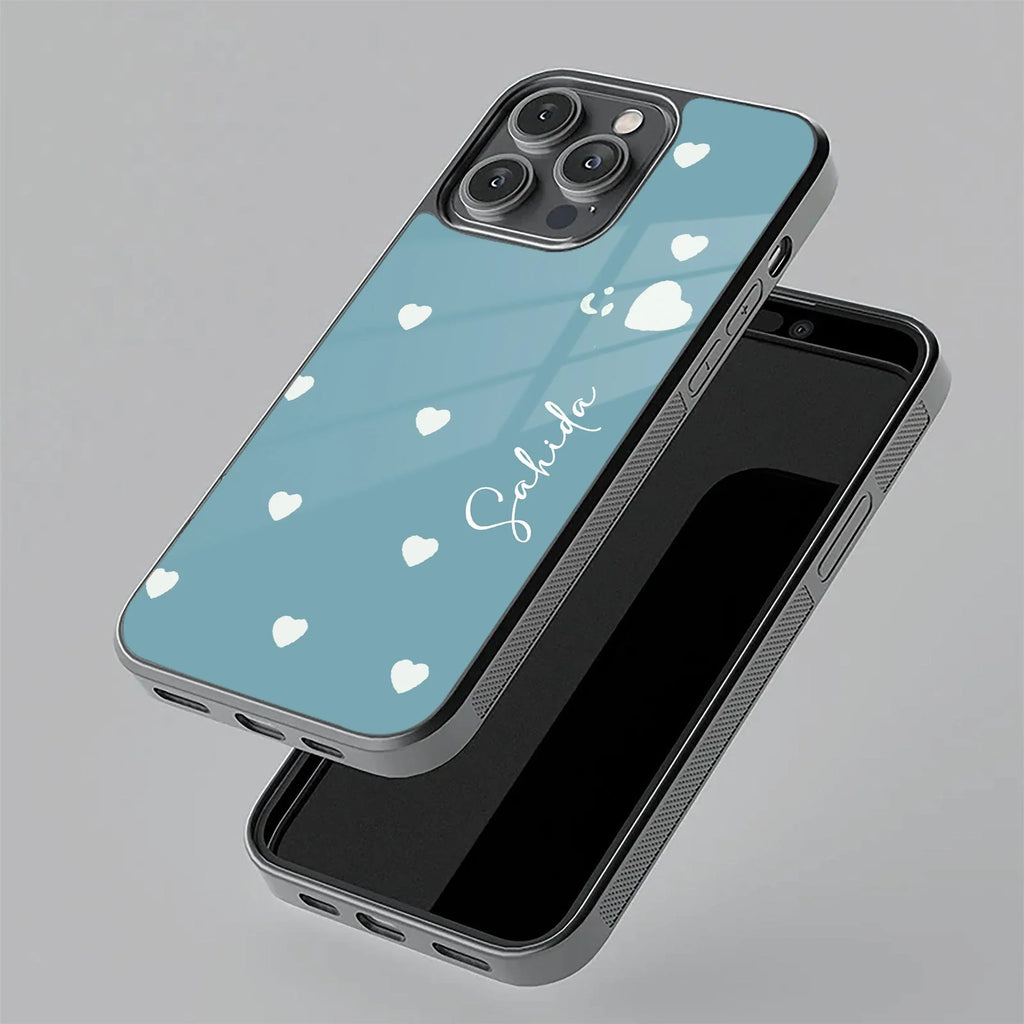 Be Loved Customized Glass Case Cover Sky Blue For iQOO - ShopOnCliQ