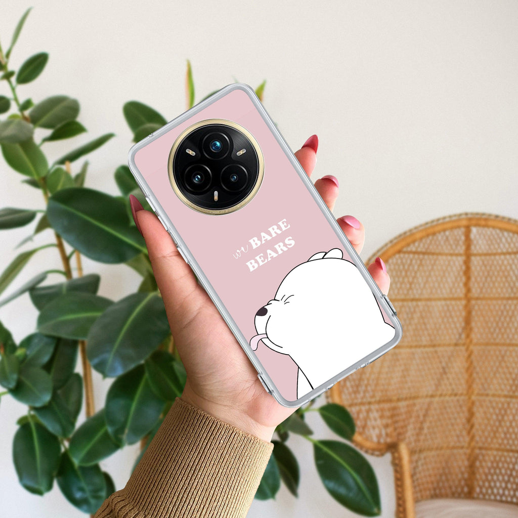 We Bare Bears Transparent Silicon Case Pink For Realme/Narzo - ShopOnCliQ