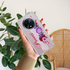 Blue Aster Floral Customize Anti Yellow Case For Oppo F27 Pro Plus 5G