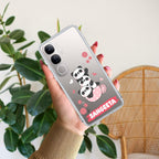 Tino Panda Customize Transparent Silicon Case For Vivo V21 5G